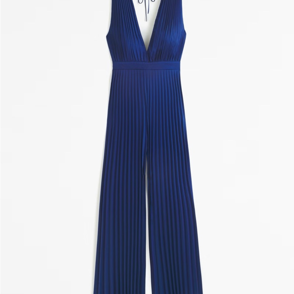 Abercrombie Giselle Pleated Jumpsuit - Blue